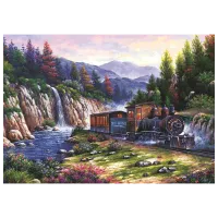 Puzzle Art Puzzle Travel by Train 15+/ Количество деталей: 1000 photo 2