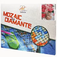 Mozaic Art Galery Premium Buchet de trandafiri si biscuit-inimă  / 