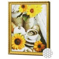 Mozaic New World Fluture pe floarea roz / photo 2