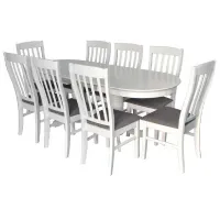 Set masă și scaune Evelin HV-31N (NV-10WP) Ovală / Lemn / White