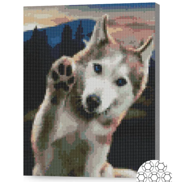 Mozaic Art Galery Premium Husky prietenos   /  photo 2 Mozaic Art Galery Premium Husky prietenos   /  photo 2