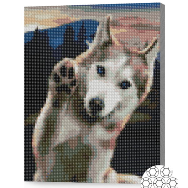 Mozaic Art Galery Premium Husky prietenos   /  photo 2 Mozaic Art Galery Premium Husky prietenos   /  photo 2