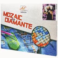 Mozaic Art Galery Premium Necunoscuta in palarie langa flori   / 