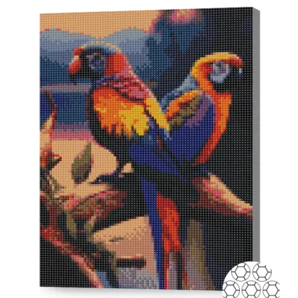 Мозайка Art Galery Premium Papagali aprinși  /  photo 2 Мозайка Art Galery Premium Papagali aprinși  /  photo 2