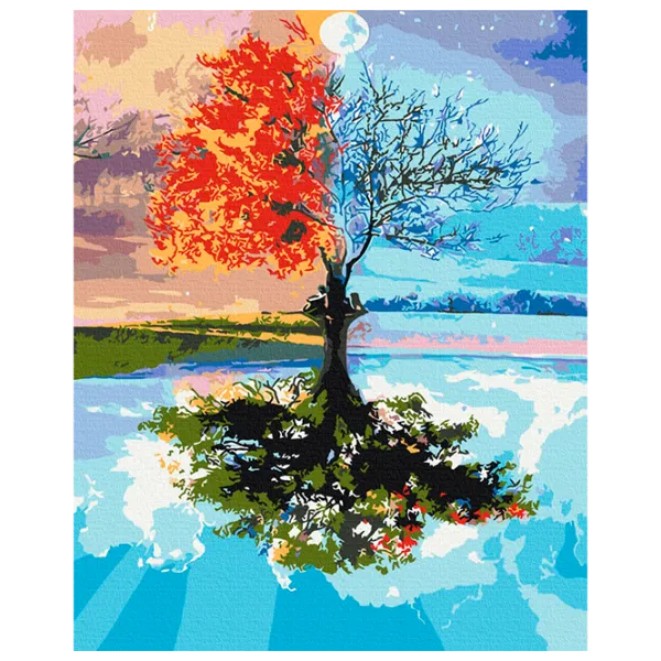 Pictură pe numere BrushMe Copacul anotimpurilo BS27746FC 50 x 40 cm / Verticală photo 1