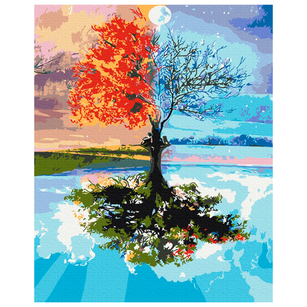 Pictură pe numere BrushMe Copacul anotimpurilo BS27746FC 50 x 40 cm / Verticală photo 1