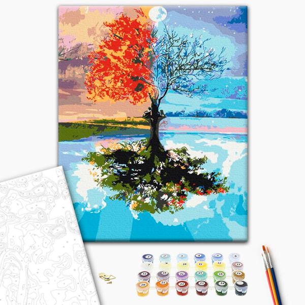 Pictură pe numere BrushMe Copacul anotimpurilo BS27746FC 50 x 40 cm / Verticală photo 2