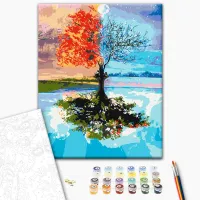 Картина по номерам BrushMe Дерево времён года BS27746FC 50 x 40 см / Вертикальная photo 2