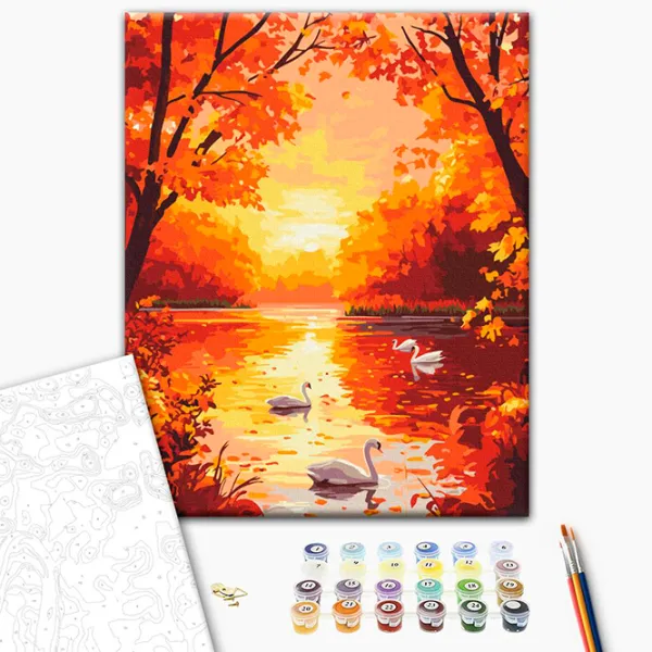 Картина по номерам BrushMe Золотая симфония природы BS54175FC 50 x 40 см / Вертикальная photo 2