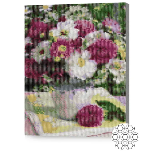 Mozaic New World Buchet de bujori albi și roz  /  photo 2