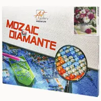 Mozaic Art Galery Premium Buchet de bujori albi și roz  / 