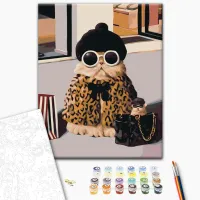 Pictură pe numere BrushMe Terapia cu ajutorul cumpărăturilor BS53503FC 50 x 40 cm / Verticală photo 3