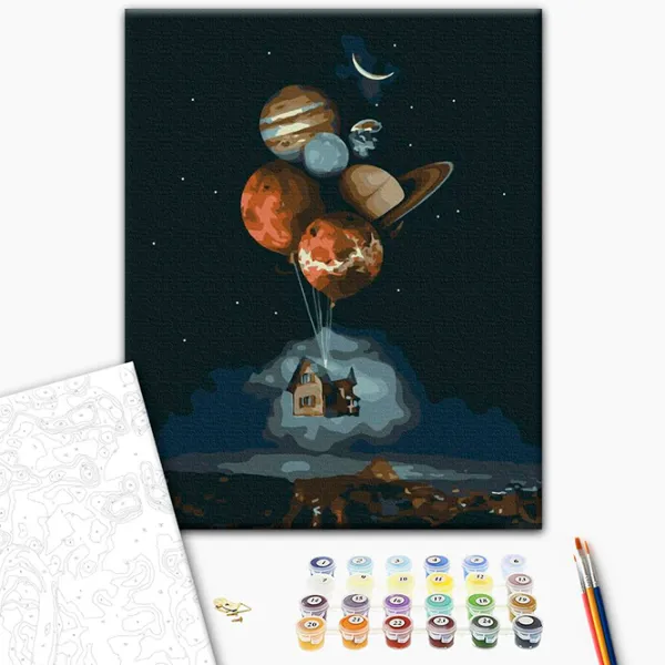 Pictură pe numere BrushMe Casă în stratosferă BS41119FC 50 x 40 cm / Verticală photo 3