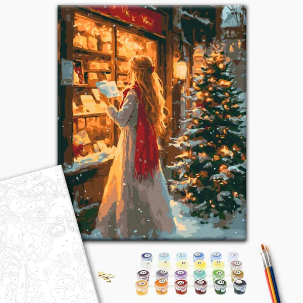 Pictură pe numere BrushMe Timpul miracolelor de Anul Nou BS54192FC 50 x 40 cm / Verticală photo 2