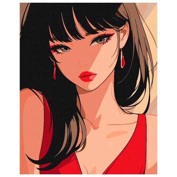 Pictură pe numere BrushMe Frumusețe misterioasă BS54074FC 50 x 40 cm / Verticală photo 1