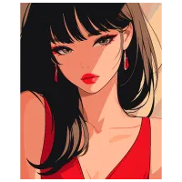 Картина по номерам BrushMe Загадочная красавица BS54074FC 50 x 40 см / Вертикальная