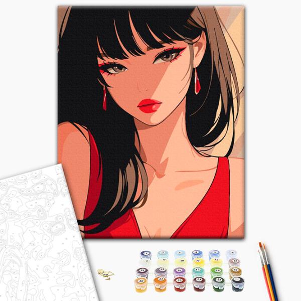 Pictură pe numere BrushMe Frumusețe misterioasă BS54074FC 50 x 40 cm / Verticală photo 2