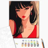 Картина по номерам BrushMe Загадочная красавица BS54074FC 50 x 40 см / Вертикальная photo 2