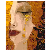 Pictură pe numere BrushMe Lacrimi de aur. Anne-Marie Silberman BS51349FC 50 x 40 cm / Verticală