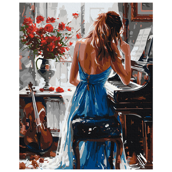 Pictură pe numere BrushMe Moment melodic BS54067FC 50 x 40 cm / Verticală photo 1