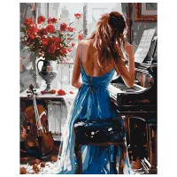 Pictură pe numere BrushMe Moment melodic BS54067FC 50 x 40 cm / Verticală