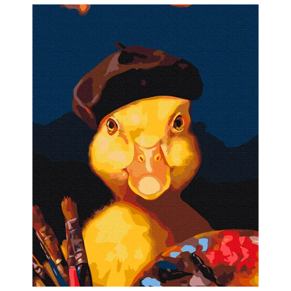 Pictură pe numere BrushMe Rățușca pictor BS53506FC 50 x 40 cm / Verticală photo 1