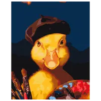 Pictură pe numere BrushMe Rățușca pictor BS53506FC 50 x 40 cm / Verticală