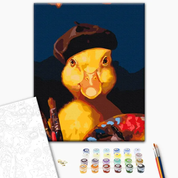 Pictură pe numere BrushMe Rățușca pictor BS53506FC 50 x 40 cm / Verticală photo 3