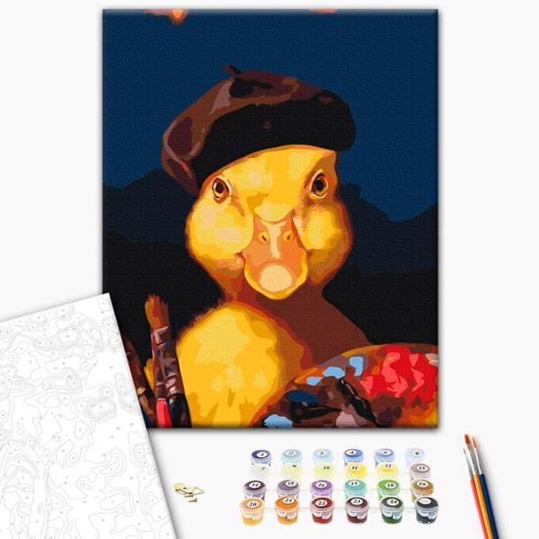 Pictură pe numere BrushMe Rățușca pictor BS53506FC 50 x 40 cm / Verticală photo 3