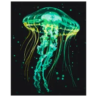 Pictură pe numere BrushMe Meduza strălucitoare BS54149FC 50 x 40 cm / Verticală