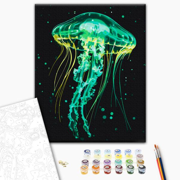 Pictură pe numere BrushMe Meduza strălucitoare BS54149FC 50 x 40 cm / Verticală photo 3 Pictură pe numere BrushMe Meduza strălucitoare BS54149FC 50 x 40 cm / Verticală photo 3