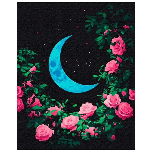 Pictură pe numere BrushMe Luna înflorită BS54153FC 50 x 40 cm / Verticală photo 1 Pictură pe numere BrushMe Luna înflorită BS54153FC 50 x 40 cm / Verticală photo 1