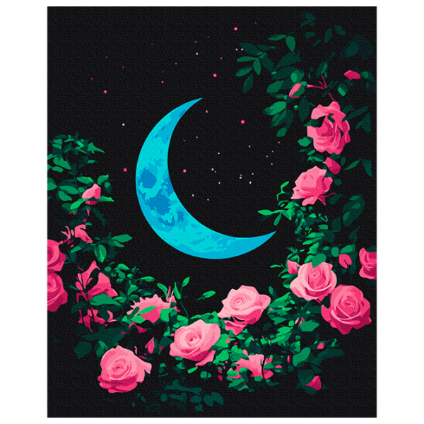 Pictură pe numere BrushMe Luna înflorită BS54153FC 50 x 40 cm / Verticală photo 1 Pictură pe numere BrushMe Luna înflorită BS54153FC 50 x 40 cm / Verticală photo 1