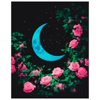 Pictură pe numere BrushMe Luna înflorită BS54153FC 50 x 40 cm / Verticală