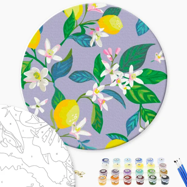 Pictură pe numere BrushMe Înflorirea lămâii RC00047FC 30 x 30 cm / Verticală photo 3