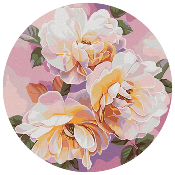 Картина по номерам BrushMe Белые розы RC00076FC 30 x 30 см / Вертикальная photo 1