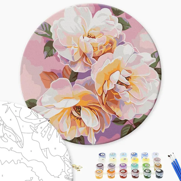 Картина по номерам BrushMe Белые розы RC00076FC 30 x 30 см / Вертикальная photo 3