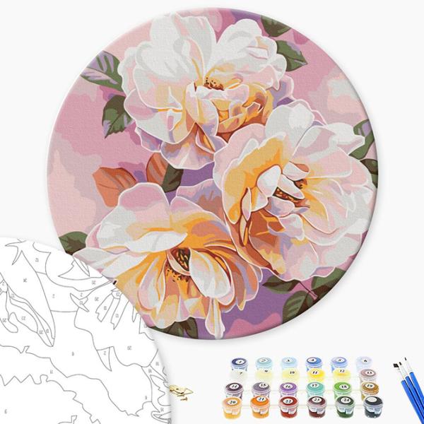 Картина по номерам BrushMe Белые розы RC00076FC 30 x 30 см / Вертикальная photo 3