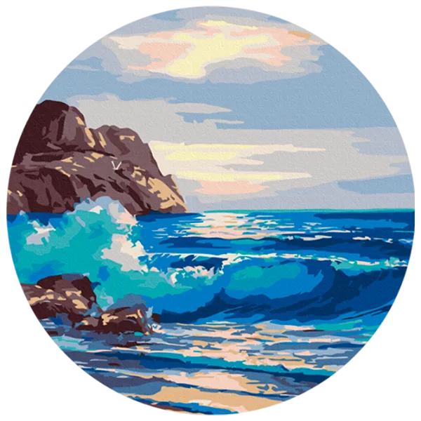 Pictură pe numere BrushMe Dimineața la mare RC00049FC 30 x 30 cm / Verticală photo 1