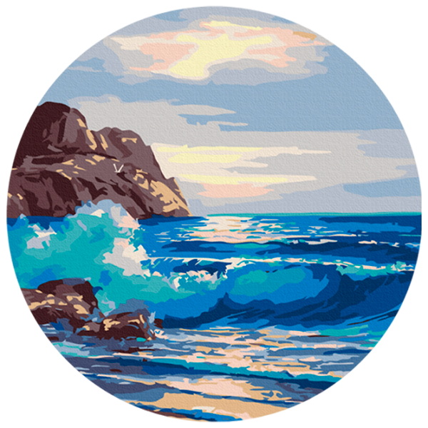 Pictură pe numere BrushMe Dimineața la mare RC00049FC 30 x 30 cm / Verticală photo 1