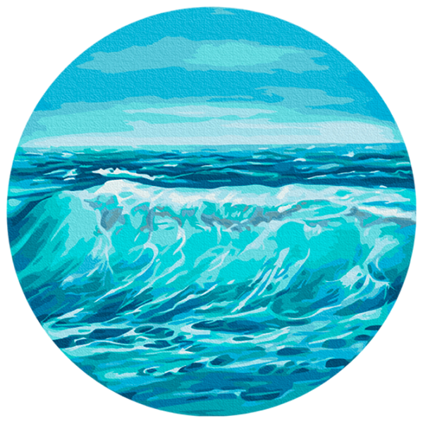 Pictură pe numere BrushMe Valuri RC00065FC 30 x 30 cm / Verticală photo 1 Pictură pe numere BrushMe Valuri RC00065FC 30 x 30 cm / Verticală photo 1