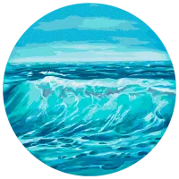 Pictură pe numere BrushMe Valuri RC00065FC 30 x 30 cm / Verticală