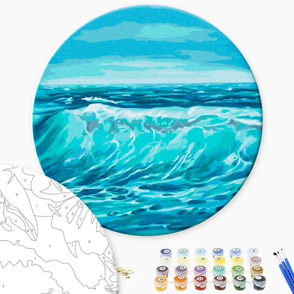 Pictură pe numere BrushMe Valuri RC00065FC 30 x 30 cm / Verticală photo 2 Pictură pe numere BrushMe Valuri RC00065FC 30 x 30 cm / Verticală photo 2