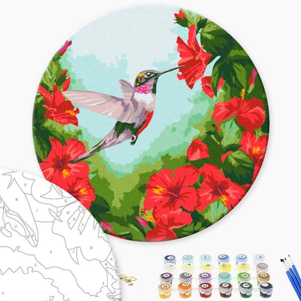 Pictură pe numere BrushMe Colibri RC00012FC 30 x 30 cm / Verticală photo 3