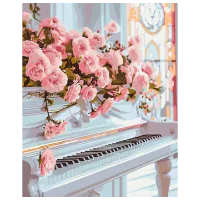 Картина по номерам BrushMe Романтическое пианино BS54045FC 50 x 40 см / Вертикальная
