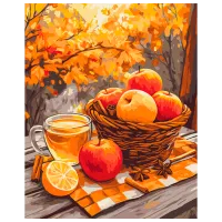 Pictură pe numere BrushMe Mere cu scorțișoară BS54181FC 50 x 40 cm / Verticală