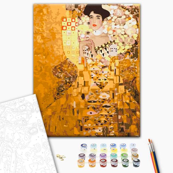Pictură pe numere BrushMe Portretul Aedelei Bloch-Bauer, I. Gustav Klimt BS6236FC 50 x 40 cm / Verticală photo 3