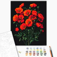 Картина по номерам BrushMe Очарование маков BS54146FC 50 x 40 см / Вертикальная photo 3