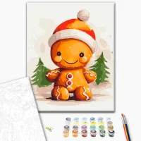 Pictură pe numere BrushMe Om de turtă dulce KBS0149FC 40 x 30 cm / Verticală photo 2