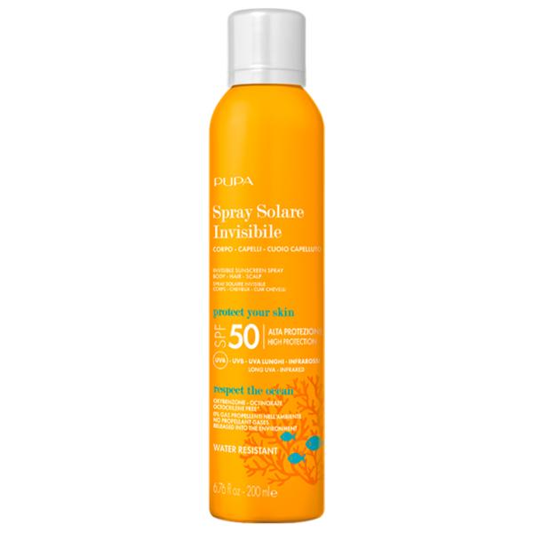 Spray de protecție solară Pupa Invisible Sunscreen Spray SPF 50 Yellow / 0.2l photo 1 Spray de protecție solară Pupa Invisible Sunscreen Spray SPF 50 Yellow / 0.2l photo 1